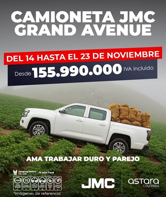 JMC Grand Avenue MT año modelo 2026 por $155.990.000 IVA Incluido: ¡Oferta válida desde el 14 al 23 de noviembre de 2025!